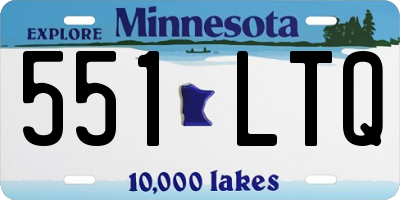 MN license plate 551LTQ