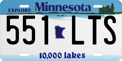 MN license plate 551LTS