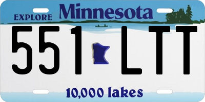 MN license plate 551LTT