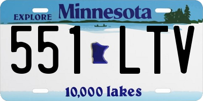 MN license plate 551LTV