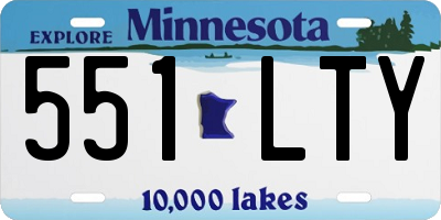 MN license plate 551LTY