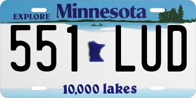MN license plate 551LUD