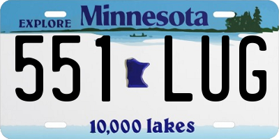 MN license plate 551LUG