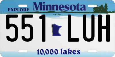 MN license plate 551LUH