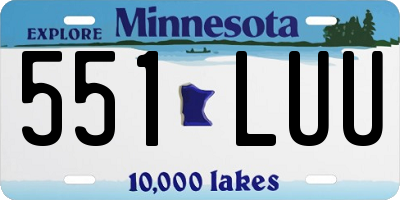 MN license plate 551LUU