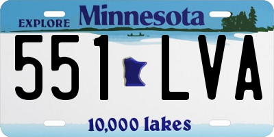 MN license plate 551LVA