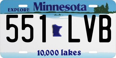 MN license plate 551LVB