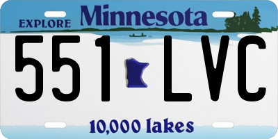 MN license plate 551LVC