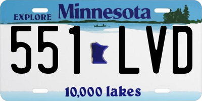 MN license plate 551LVD