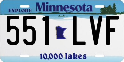 MN license plate 551LVF
