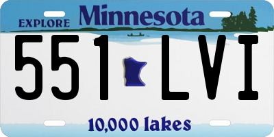 MN license plate 551LVI