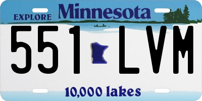 MN license plate 551LVM