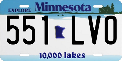 MN license plate 551LVO