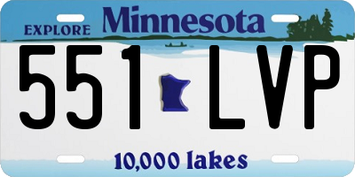 MN license plate 551LVP