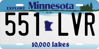 MN license plate 551LVR