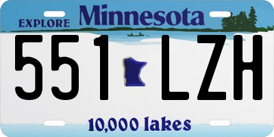 MN license plate 551LZH