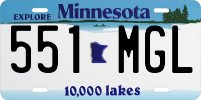 MN license plate 551MGL