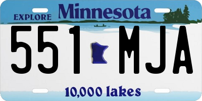 MN license plate 551MJA