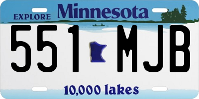 MN license plate 551MJB