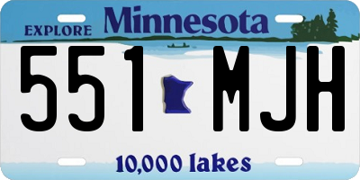 MN license plate 551MJH