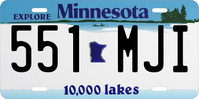 MN license plate 551MJI