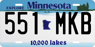 MN license plate 551MKB