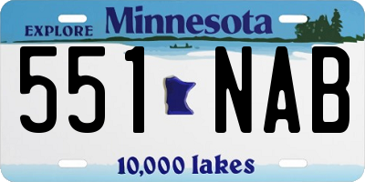 MN license plate 551NAB