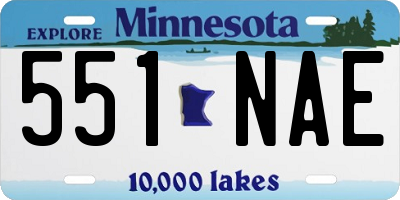 MN license plate 551NAE