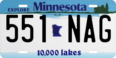 MN license plate 551NAG