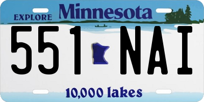 MN license plate 551NAI