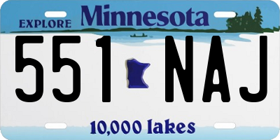 MN license plate 551NAJ