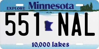 MN license plate 551NAL