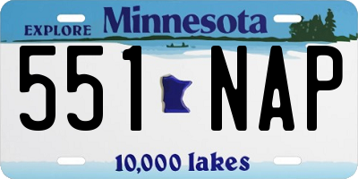 MN license plate 551NAP