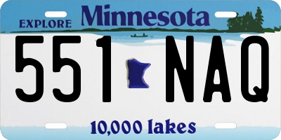 MN license plate 551NAQ