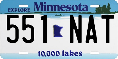 MN license plate 551NAT