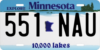 MN license plate 551NAU