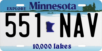 MN license plate 551NAV