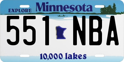 MN license plate 551NBA