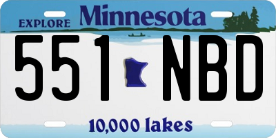 MN license plate 551NBD