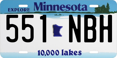 MN license plate 551NBH