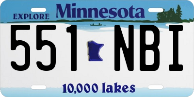 MN license plate 551NBI