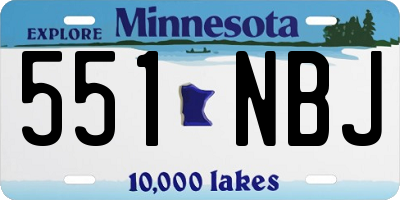 MN license plate 551NBJ