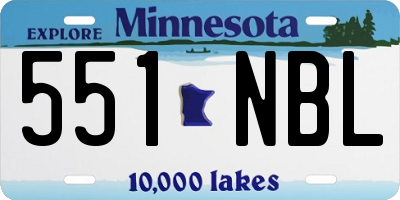 MN license plate 551NBL