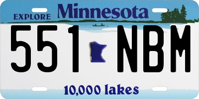 MN license plate 551NBM