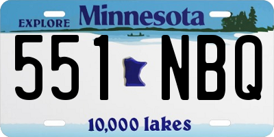 MN license plate 551NBQ