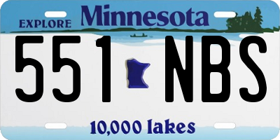 MN license plate 551NBS