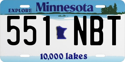 MN license plate 551NBT