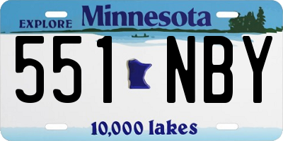 MN license plate 551NBY