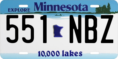 MN license plate 551NBZ