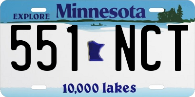 MN license plate 551NCT